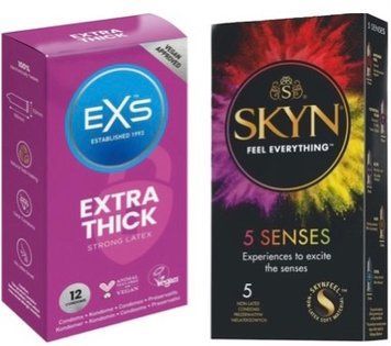 Набор з SKYN 5 Senses + EXS Extra Safe 12 шт SOS7810 фото