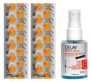 Комплект: EXS Delay 10 шт + Пролонгатор LOVELY LOVERS DELAY SPRAY 50 ML SOS10998 фото
