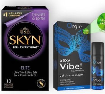 SKYN Elite 10 шт + SEXY VIBE для чутливих, 15 мл ORGIE SOS6896 фото