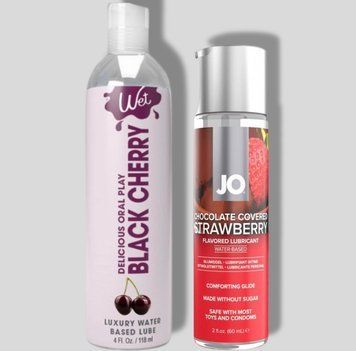 Wet Oral Play Black Cherry (118 мл) + JO Chocolate Covered Strawberry (60 мл) LB917 фото