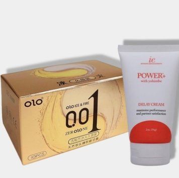 OLO 0.01 Ice Durable Gold 10 шт + Пролонгатор Doc Johnson Power Delay Cream 56 г SOS5952 фото