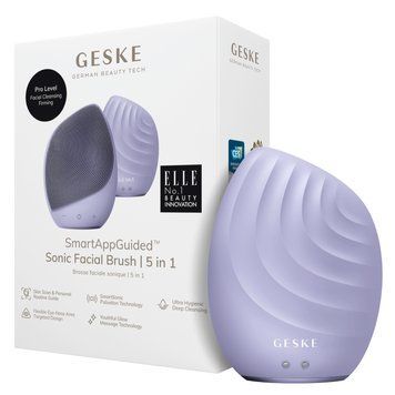 Электронная ультразвуковая щетка для лица GESKE Sonic Facial Brush 5в1 purple HB0068 фото