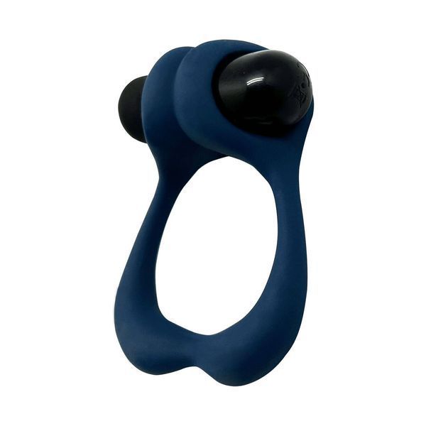 Ерекційне віброкільце зі стимулятором клітора Alive Nutty Vibrating Cock Ring (Storm Blue) SO9690 фото