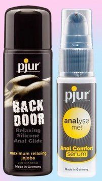 Набор лубрикант pjur backdoor anal Relaxing jojoba silicone 30 мл + Сыворотка pjur analyse me! Serum 20 мл LB677 фото