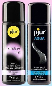 Набор лубрикантов pjur analyse me! Relaxing jojoba silicone 30 мл + pjur Aqua 30 мл LB627 фото