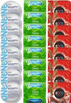 Набор 24 шт ONE Super Sensitive + Delay Infinity + EXS STRAWBERRY SUNDAE SOS7381 фото