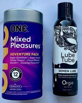 Набор ONE Mixed Pleasures 12 шт. - Лубрикант SEMEN LUBE intimate gel, 150 мл Orgie SOS3326 фото
