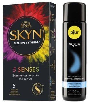 Комплект SKYN 5 Senses + Pjur Woman Aqua 100 мл SOS13135 фото