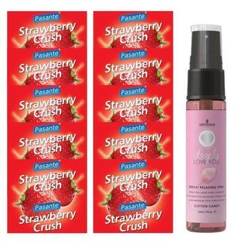 Набор Pasante Strawberry Crush 10 шт + Sensuva Deeply Love You &ndash; Cotton Candy, 29 мл SOS13976 фото
