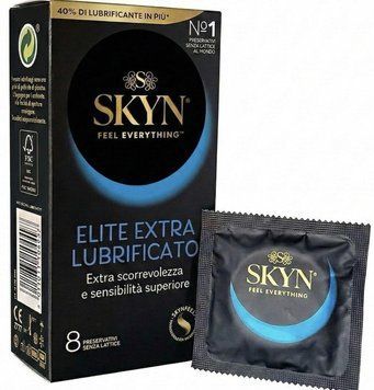 Skyn Elite Extra Lube тонкі з подвійною кількістю мастила безлатексні 8 шт SK152 фото