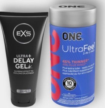 ONE UltraFeel 10 шт - Пролонгатор EXS Delay Gel Ultra+ 100ml SOS6305 фото