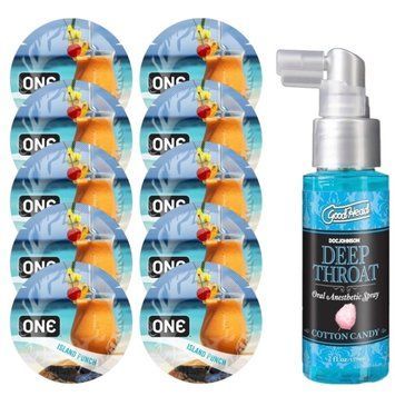 Комплект ONE Island Punch 10 шт + Doc Johnson &ndash; Cotton Candy, 59 мл SOS13826 фото