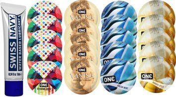 Набор из Swiss Navy Water-Based 10 мл + ONERibs + ONE Vanish + ONE Mint + ONEBanana SOS8521 фото