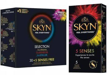 Набір : Skyn Selection 30 шт + 5 of 5 Senses 35 шт та SKYN 5 Senses SK58 фото