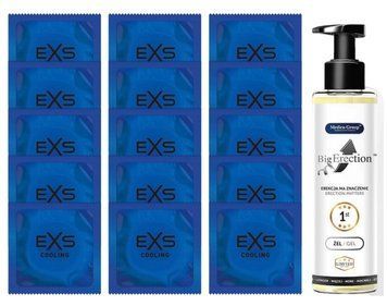 Комплект EXS Cooling 15 шт + Big Erection Gel (150 мл)  SOS14593 фото