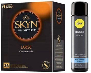 Комплект  SKYN Large 36 шт + Pjur Basic Waterbased 100 мл SOS13233 фото