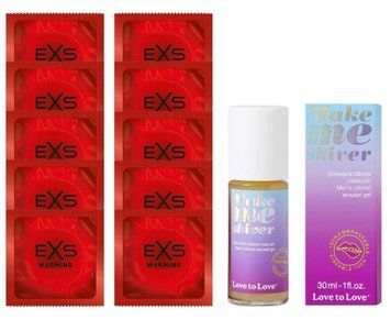 Комплект EXS Warming 10 шт + Love To Love Make Me Shiver Gel (30 мл) SOS14352 фото