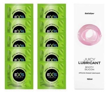 Комплект: EXS EXTREME 10 шт. + Лубрикант Satisfyer Booty Silicon 150 мл SOS11490 фото