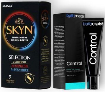 Набір з SKYN Selection (9 шт)  + Пролонгатор Bathmate Control 7 мл SOS8875 фото