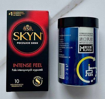 Комплект SKYN Intense Feel 10 шт + Muaisi 0.02 мм Blue 12 шт SOS2757 фото