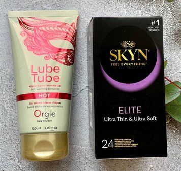 Комплект SKYN Elite (24 шт) + Лубрикант LUBE TUBE HOT, 150 мл ORGIE SOS2366 фото