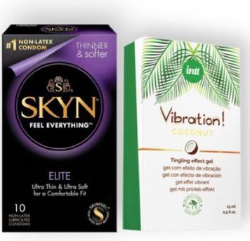 SKYN Elite 10 шт + Intt Vibration Coconut Vegan (15 мл) SOS6897 фото