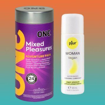Набор ONE Mixed Pleasures 24 шт + pjur Woman Vegan 30 мл SOS4406 фото