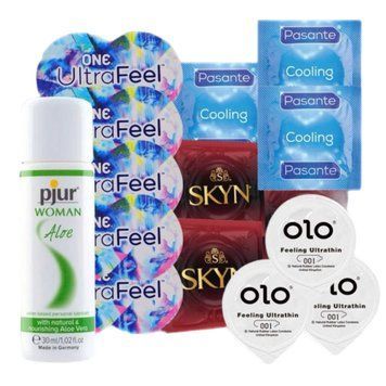 Набор из 24 штук One-Skyn-Olo-Pasante + pjur Woman Aloe на водной основе (30 мл) SOS4107 фото