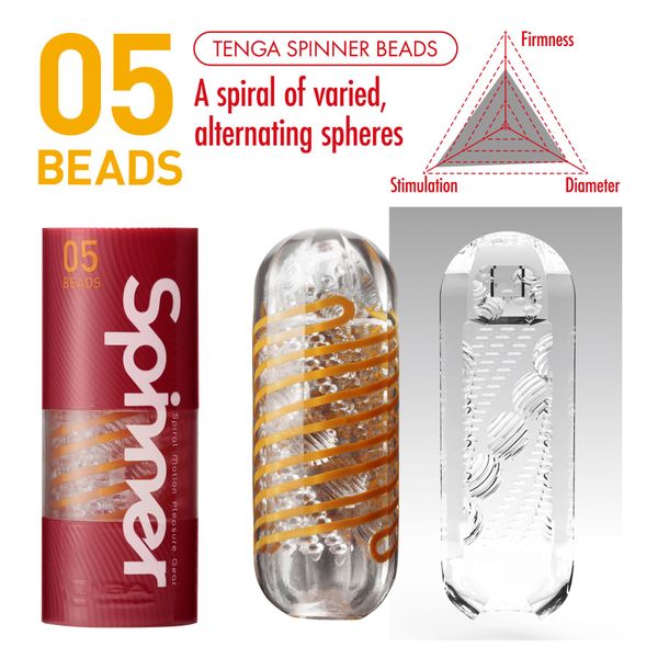 Мастурбатор Tenga Spinner 05 Beads с упругой стимулирующей спиралью внутри SO4299 фото