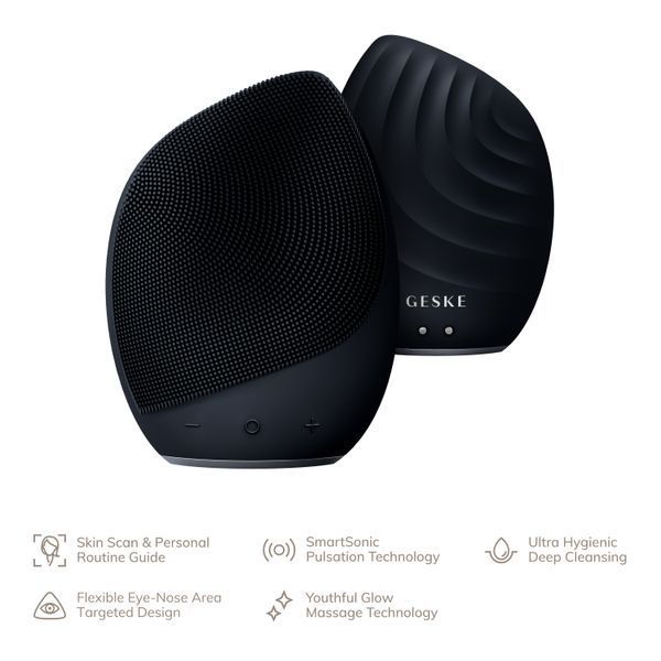 Электронная ультразвуковая щетка для лица GESKE Sonic Facial Brush 5в1 black HB0069 фото