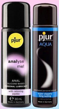 Набор лубрикантов pjur analyse me! Relaxing jojoba silicone 30 мл + pjur Aqua 100 мл LB628 фото