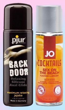 Набор лубрикантов pjur backdoor anal Relaxing jojoba silicone 30 мл + System JO Cocktails S*x on the Beach(60мл) LB728 фото