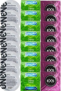 Набор 24 шт ONE Extra Strong + Delay Infinity + EXS Extra Thick SOS7332 фото