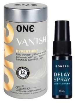 Набор из 12 шт ONE Vanish + Пролонгатор Boners Delay Spray 15 мл SOS9212 фото