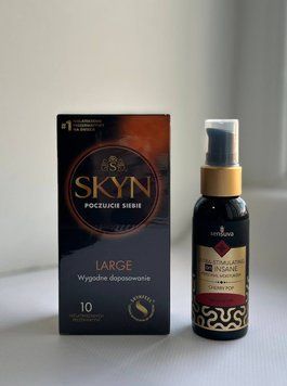 SKYN Large &mdash; 10 шт и Лубрикант Sensuva - Ultra-Stimulating On Insane Cherry Pop 57 ml SOS1040 фото