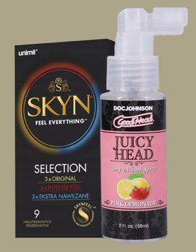 Набір Skyn Selection 9 шт + Спрей Doc Johnson GoodHead &ndash; Juicy Head Dry Mouth Spray &ndash; Pink Lemonade 59мл SOS5087 фото