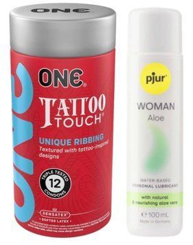 Набор ONE Tattoo Touch Pack 12 шт. + Лубрикант Pjur Woman Aloe 100 мл SOS13036 фото