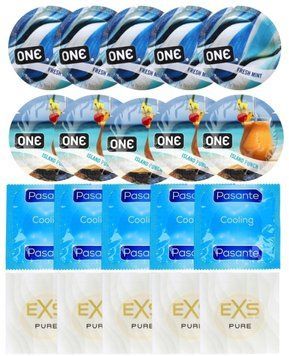 Набір 20 шт ONE Fresh Mint + ONE Island Punch + Pasante Cooling + EXS Pure SOS7182 фото
