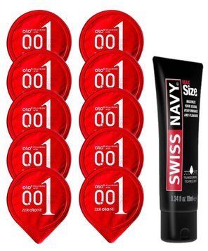 Комплект OLO Warming 001 10 шт + Swiss Navy Max Size Gel (10 мл) SOS14403 фото