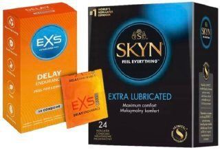 Набор с SKYN Extra Lube 24 шт + EXS Delay, 12 шт SOS7960 фото