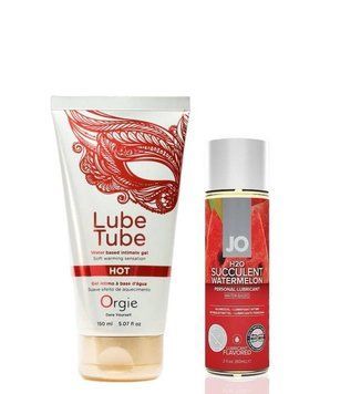 Набор - Лубрикант ORGIE LUBE TUBE HOT, 150 мл и Лубрикант System JO H2O &mdash; WATERMELON 60 мл LB30 фото