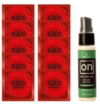 Комплект EXS Warming 10 шт + Sensuva ON Arousal Gel for Her &laquo;Spearmint&raquo;, 29 мл SOS14303 фото