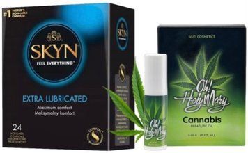 Набор из SKYN Extra Lube (24 шт) + Гель для стимуляции OH! HOLY MARY Exciting Oil (6 мл) от Nuei SOS10079 фото