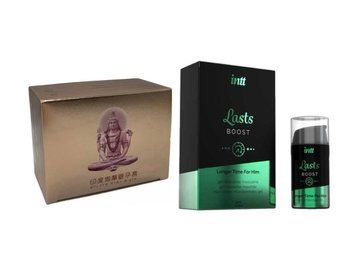 OLO Gold Budda 10 шт. + Пролонгатор для мужчин Intt Lasts (15 мл) SOS6584 фото