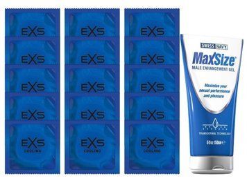 Комплект EXS Cooling 15 шт + Swiss Navy Max Size Cream (150 мл)  SOS14594 фото