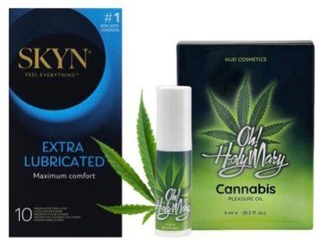 Набір з SKYN Extra Lube (10 шт) + Гель для стимуляції оргазму OH! HOLY MARY Exciting Oil (6 мл) від Nuei SOS10179 фото