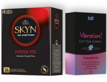 SKyn Intense feel 36 штук + Intt Vibration Cotton Candy (15 мл) SOS6798 фото