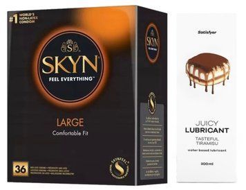 Набор Лубрикант Satisfyer Tasteful Tiramisu 300мл + SKYN Large 36 шт. SOS12851 фото
