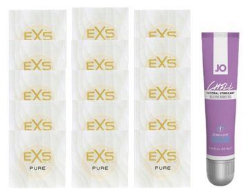 Комплект EXS Pure15 шт + JO CHILL COOLING, 10 мл SOS14841 фото