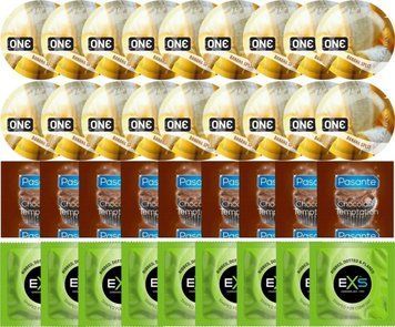 Набір 36 шт ONE Banana Split + Pasante Chocolate + EXS EXTREME 3 в 1 SOS7742 фото